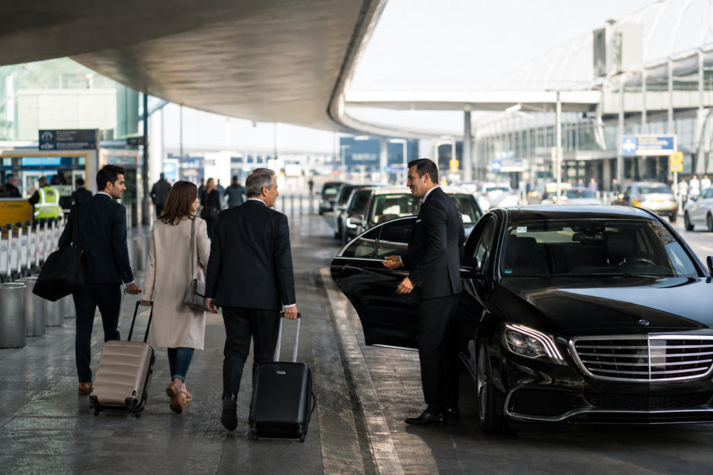 Taxi Flughafen Barcelona am Terminal des Flughafens Barcelona-El Prat